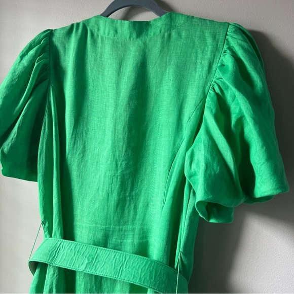 NICHOLAS Troy Green Linen Dress size 10 US - Picture 8 of 13
